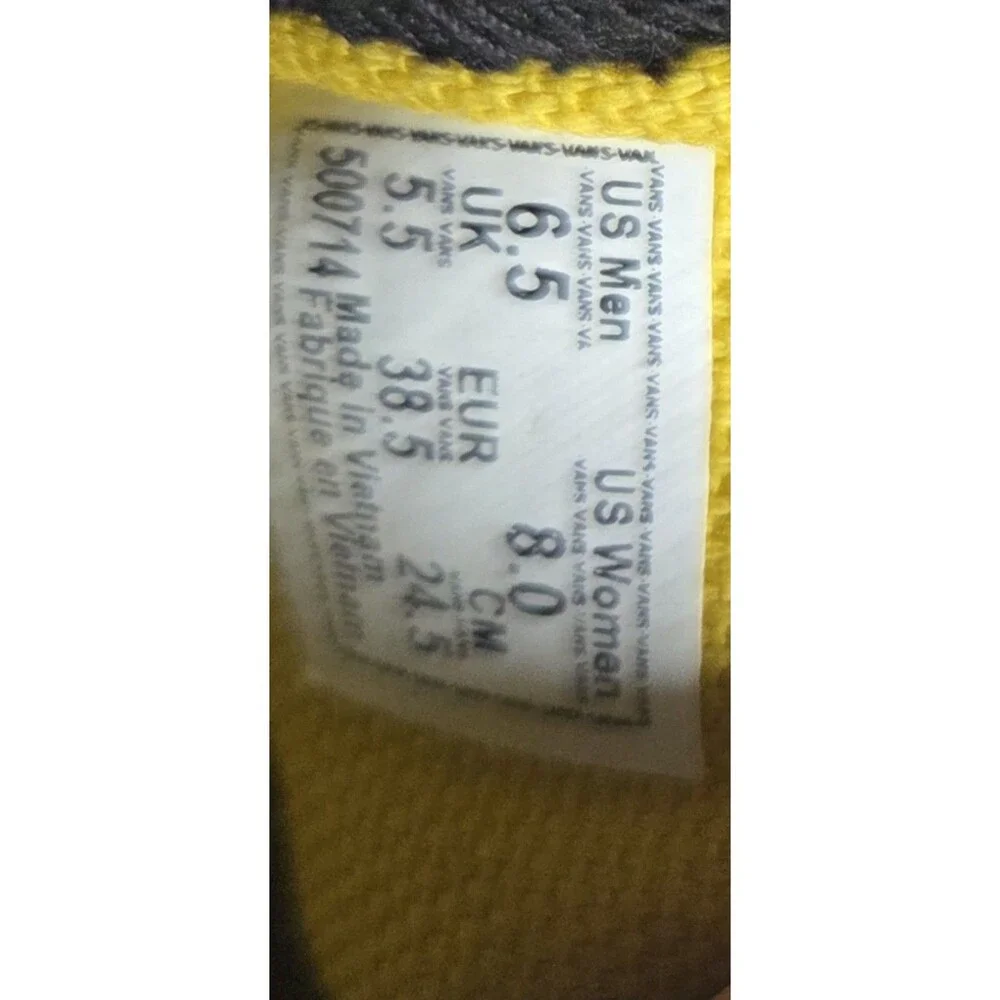 Vans Harry Potter Hufflepuff Classic Slip On Shoes Mens Size 6.5 Women Size 8